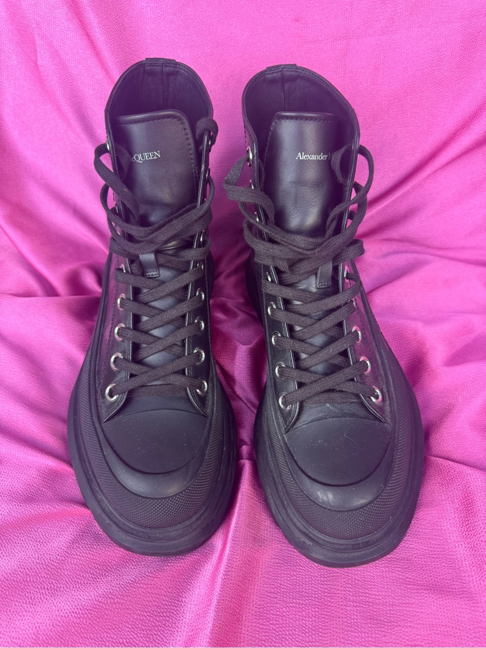 🖤Alexander McQueen Slick Leather Combat Boots🖤 - Picture 3 of 7